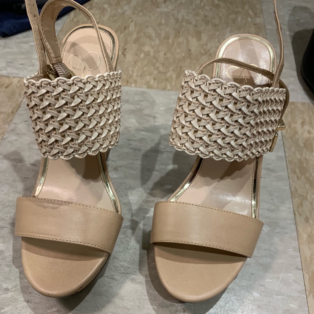 Jessica Simpson cork wedge sandals